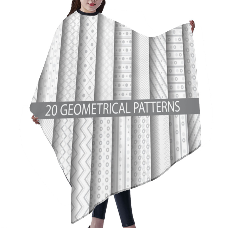 Personality  20 Gray Dotted And Striped Patterns Hair Cutting Cape