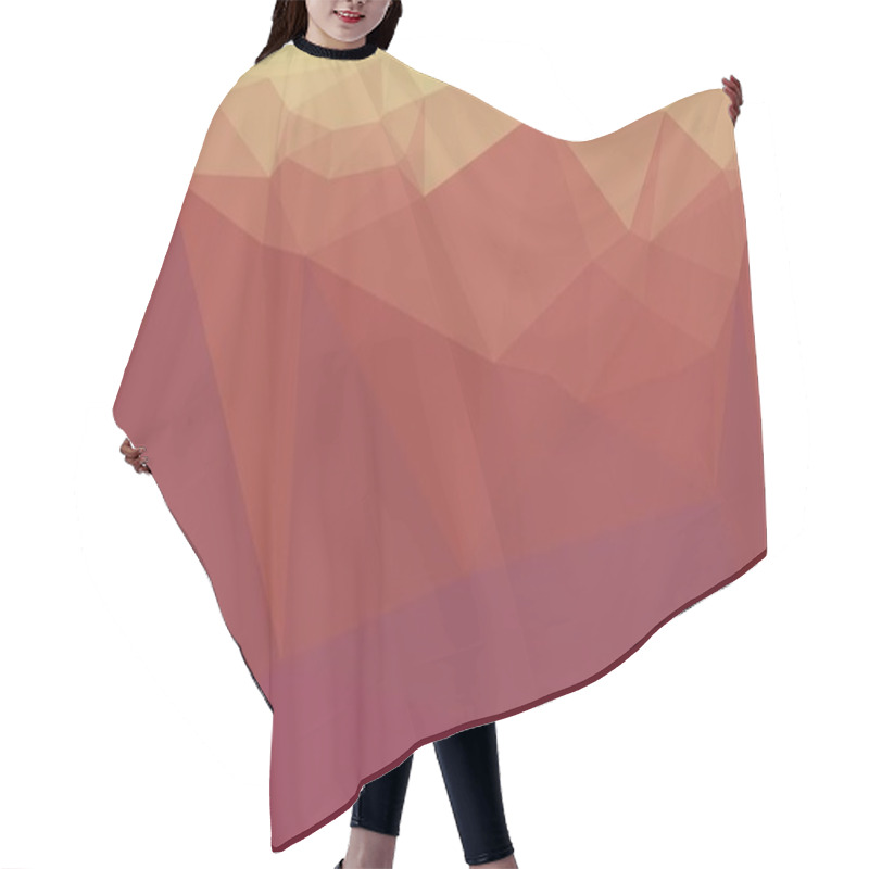 Personality  Pink And Prismatic Background With Polygonal Pattern Hair Cutting Cape