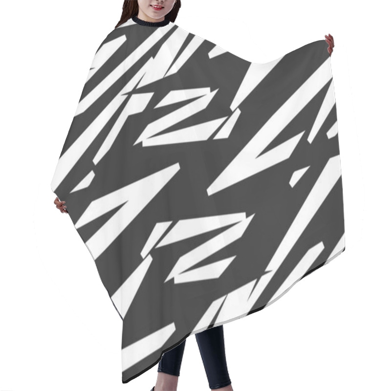 Personality  Abstract Background With Seamless Overlapping Geometric And Sharp Line Pattern Hair Cutting Cape