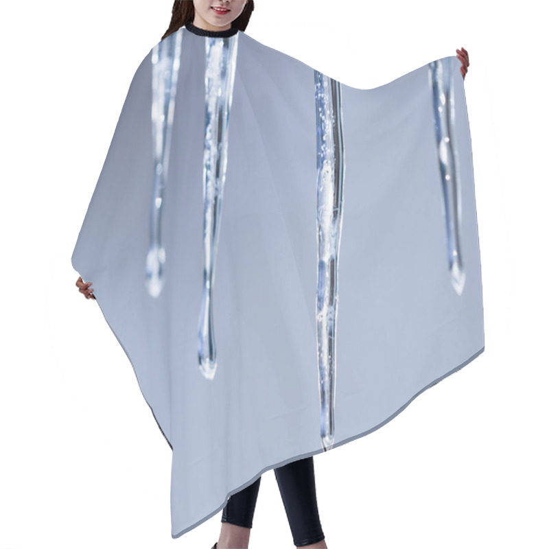 Personality  Icicles From Low Winter Temperatures  Hair Cutting Cape