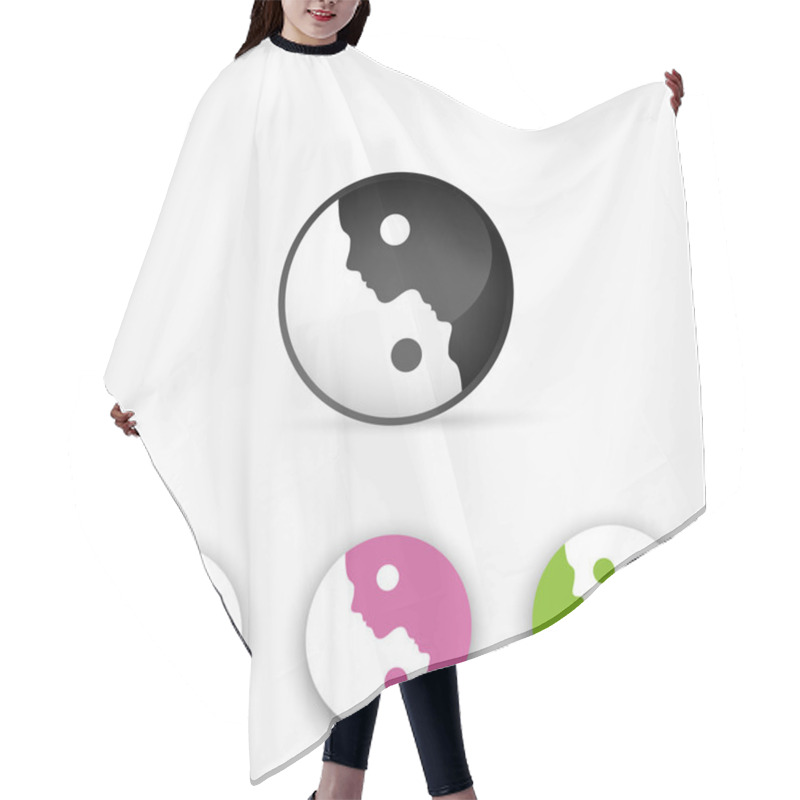 Personality  Yin Yang Symbol Hair Cutting Cape