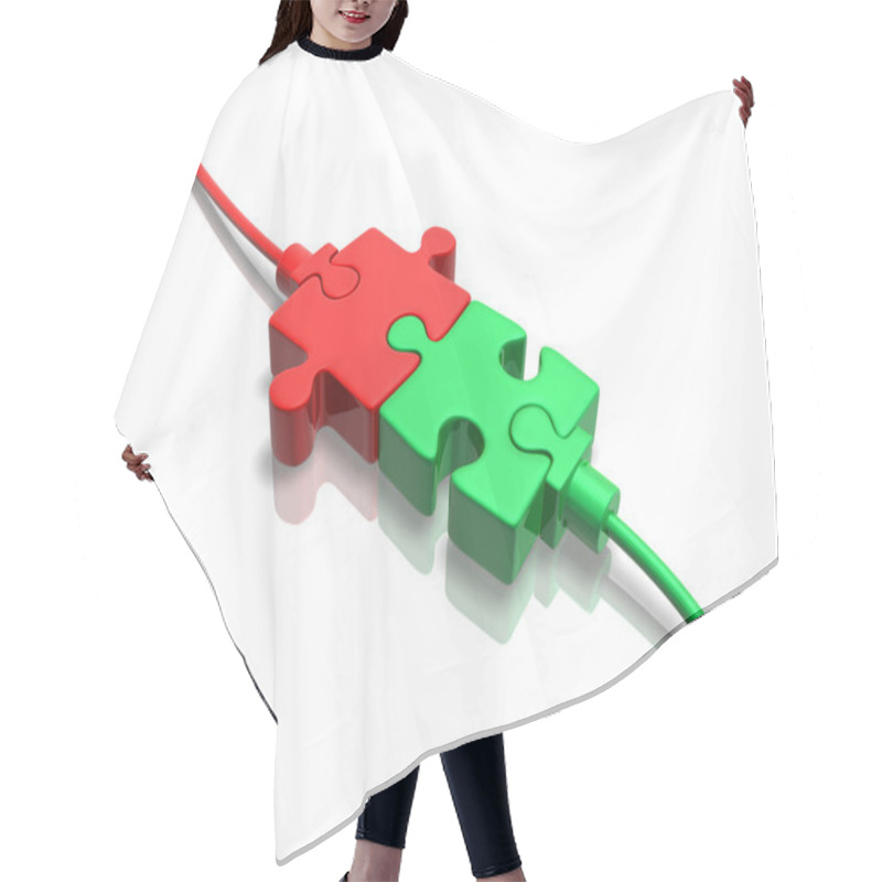 Personality  Puzzle Plugs Hair Cutting Cape