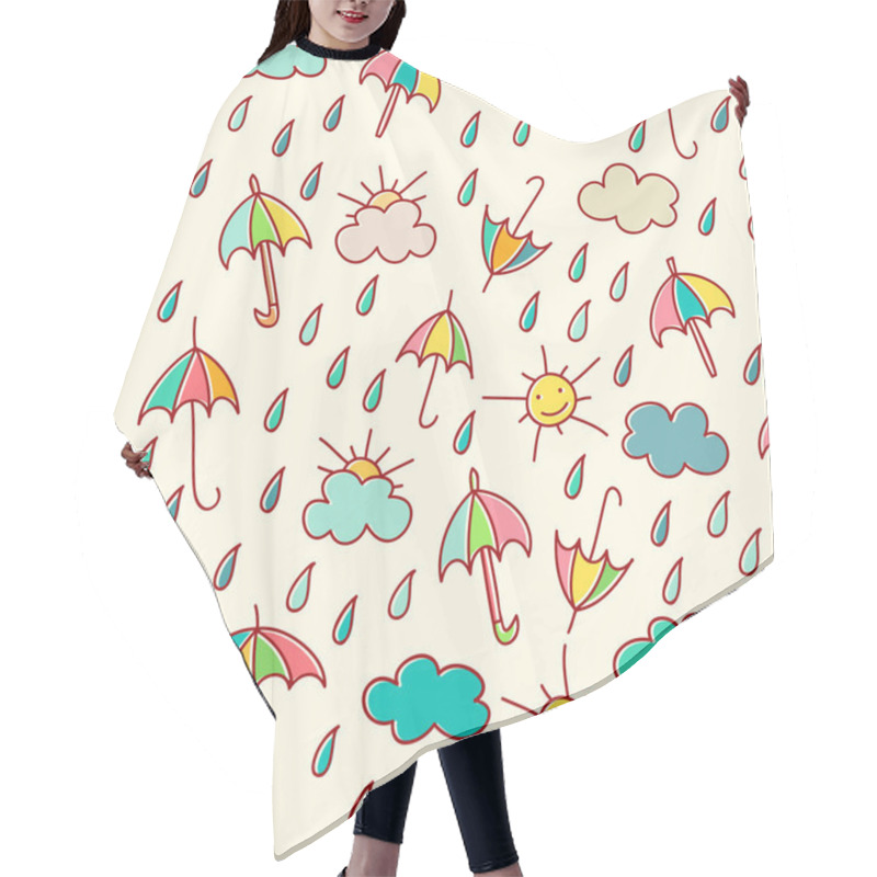 Personality  Autumn Simless Pattern In A Childish Style Hair Cutting Cape