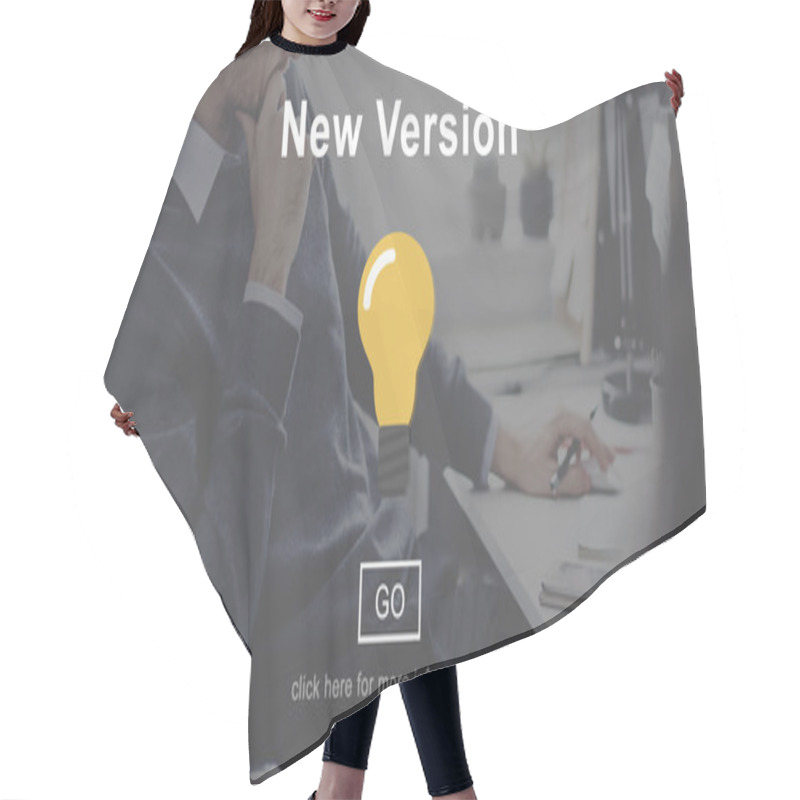 Personality  Businessman Thinking With Text New Version Hair Cutting Cape