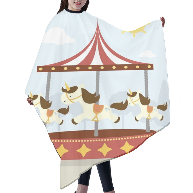 Personality  Carousel Hair Cutting Cape