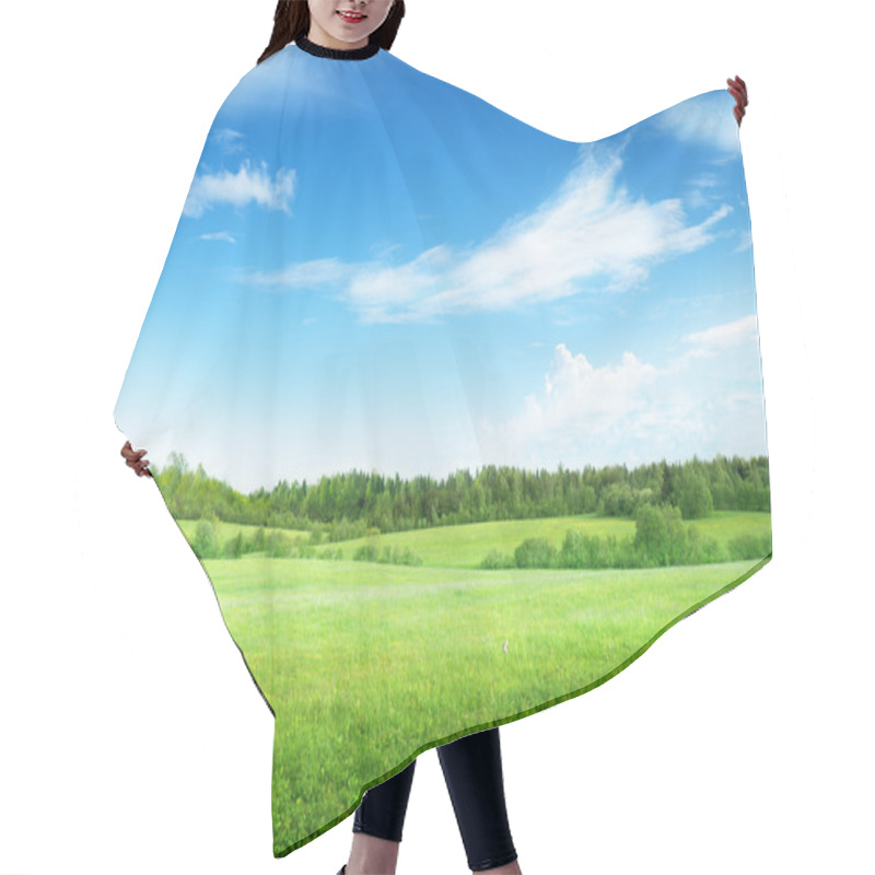 Personality  Field Of Grass And Perfect Sky Hair Cutting Cape