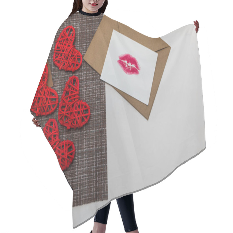 Personality  Craft Cone Bag With Hearts Hair Cutting Cape