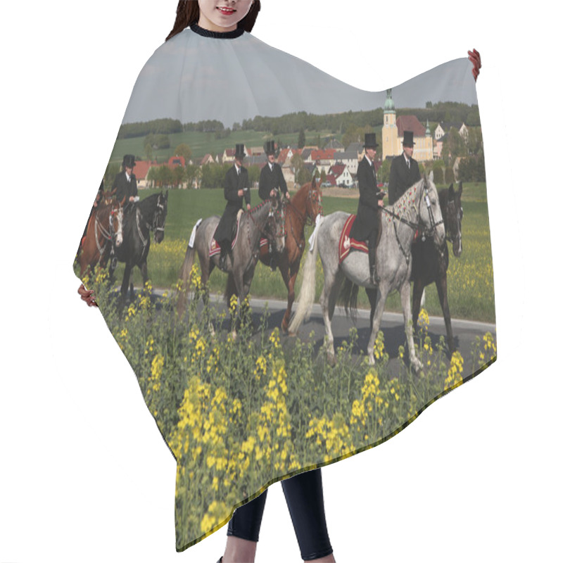 Personality  Easter Riders Attend The Easter Ceremonial Equestrian Procession Hair Cutting Cape