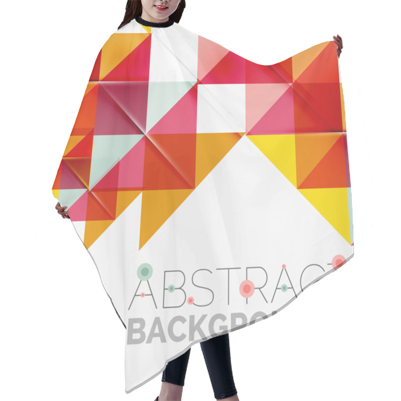 Personality  Abstract Geometric Background. Modern Overlapping Triangles Hair Cutting Cape