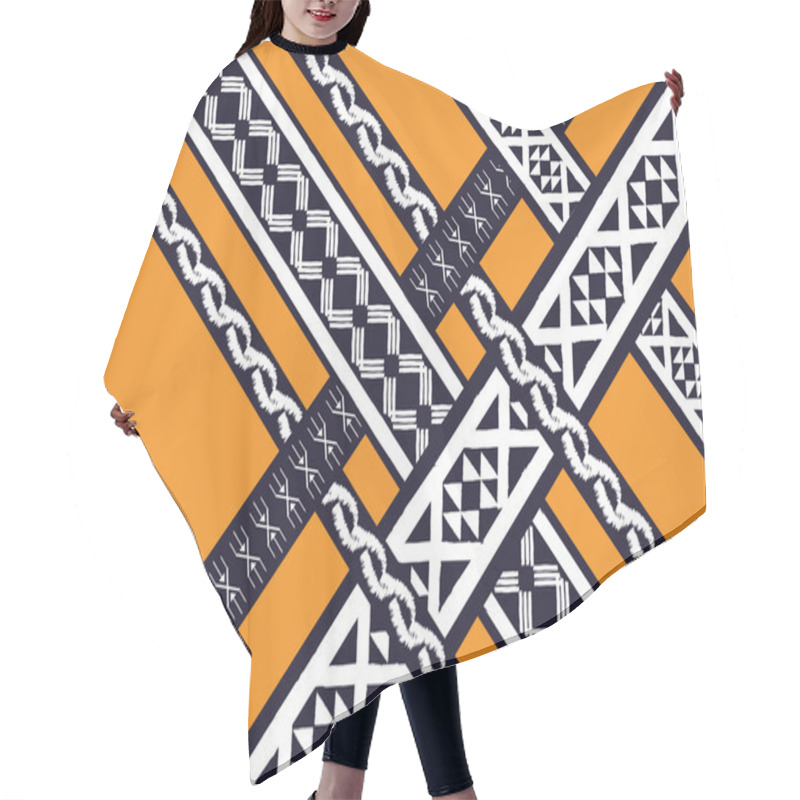 Personality  Geometric Ethnic Pattern Seamless Design For Background,wallpaper,clothing And Wrapping.  Hair Cutting Cape