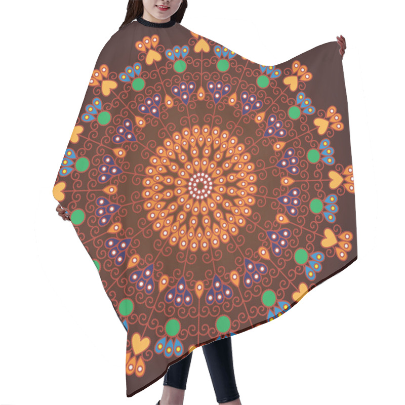 Personality  Henna Mandala Background Hair Cutting Cape