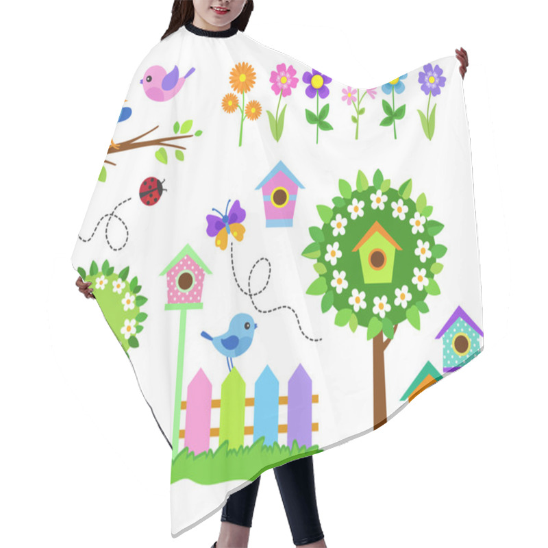 Personality  Gardening Icon Set Hair Cutting Cape