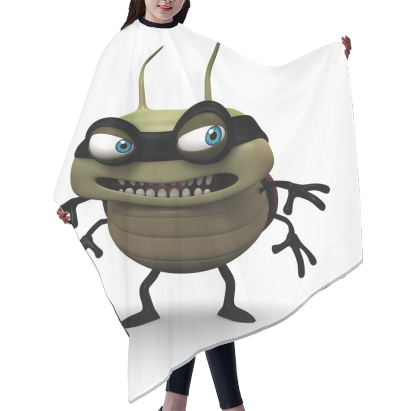 Personality  Hacker Bug Smile Hair Cutting Cape