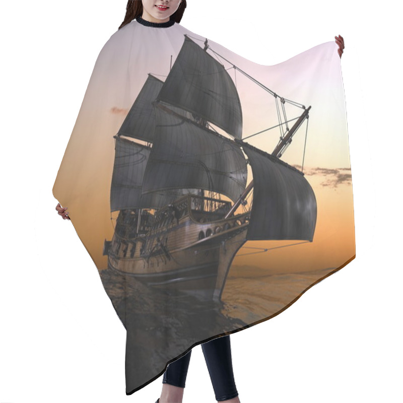 Personality  The Ancient Ship In The Sea Hair Cutting Cape