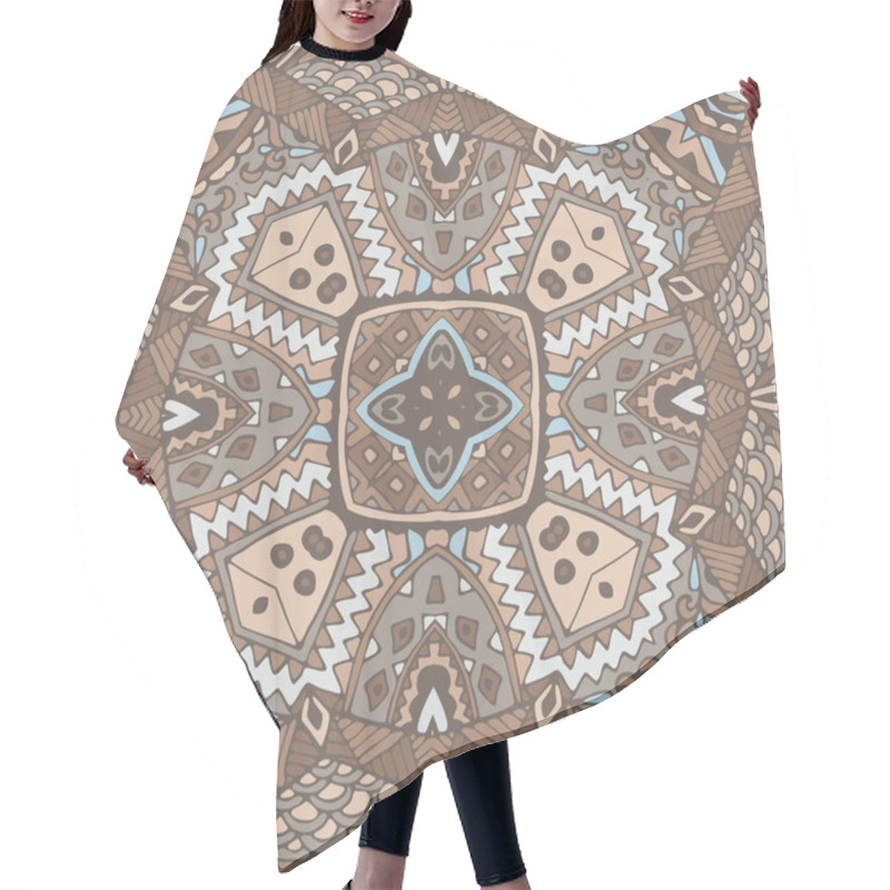 Personality  Geometric Drawn Indian Style Bsckground Hair Cutting Cape