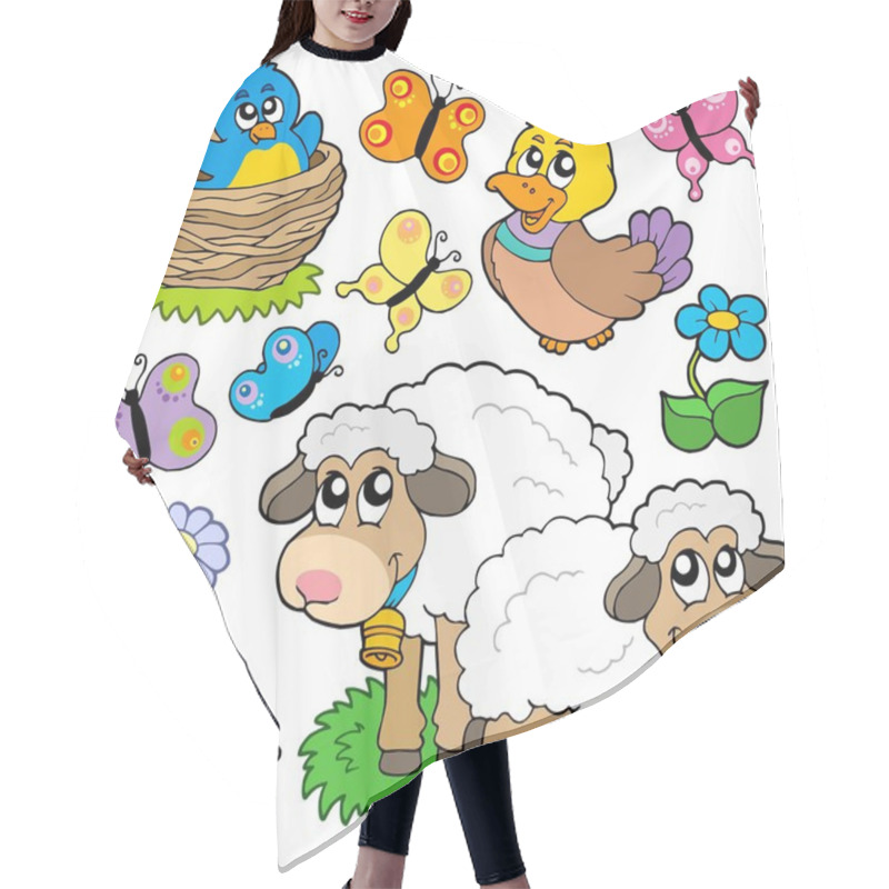 Personality  Various Spring Animals Hair Cutting Cape