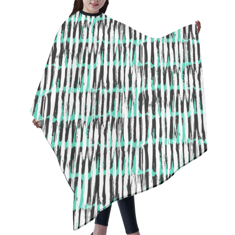 Personality  Bold Pattern With Wide Brushstrokes And Stripes Hair Cutting Cape