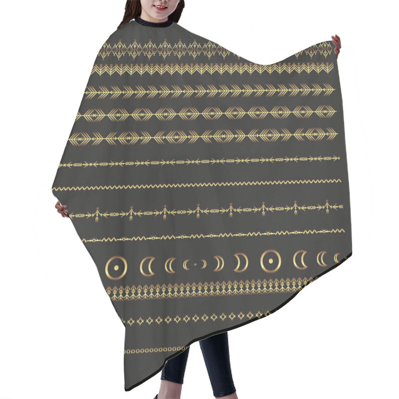 Personality  Ethnic Line Ornaments. Tribal Design Hair Cutting Cape