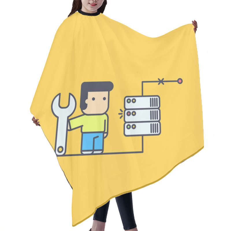 Personality  Network Engineer Repair Server Hair Cutting Cape