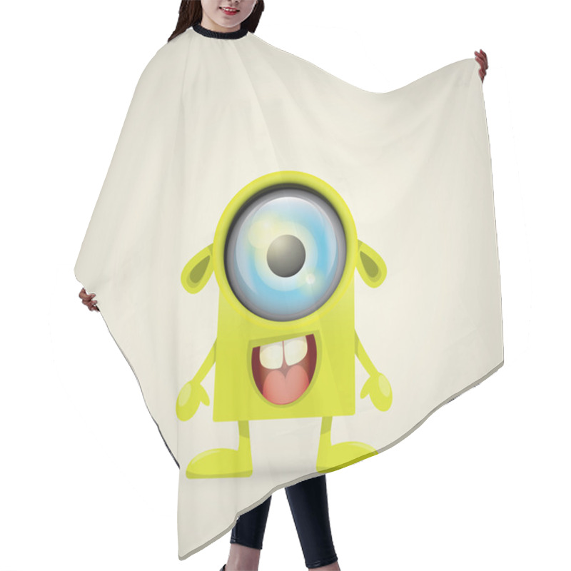 Personality  Green Cartoon Cute Monster Hair Cutting Cape