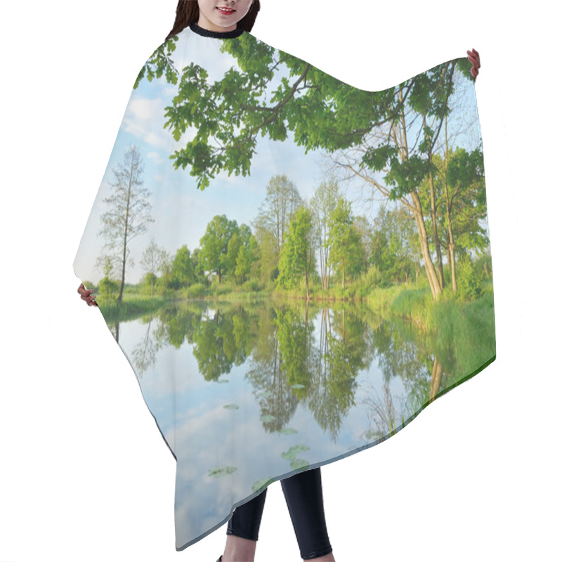 Personality  Reflection Of Trees In The Water Hair Cutting Cape