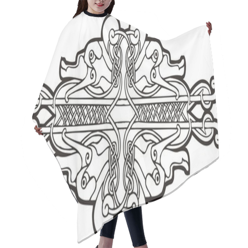 Personality  Celtic Ornaments Hair Cutting Cape