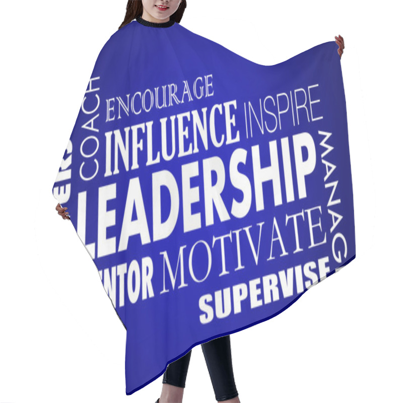 Personality  Leadership Words Collage Hair Cutting Cape