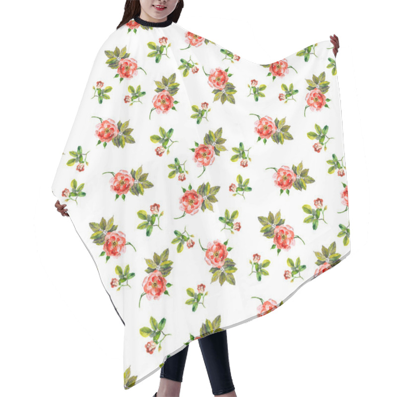 Personality  Spring Seamless Pattern With Wild Roses Hair Cutting Cape