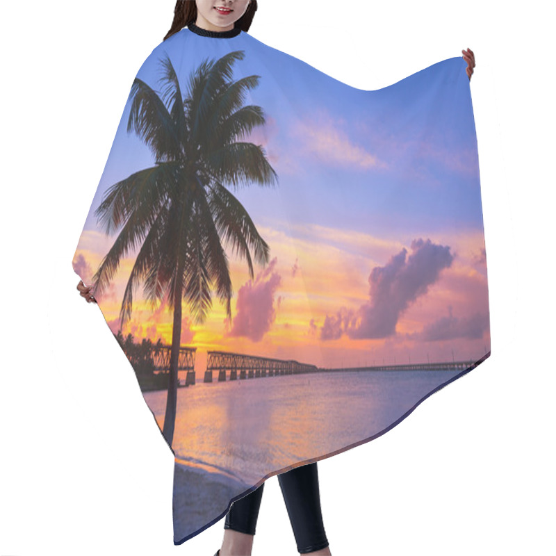 Personality  Florida Keys Old Bridge Sunset At Bahia Honda Hair Cutting Cape