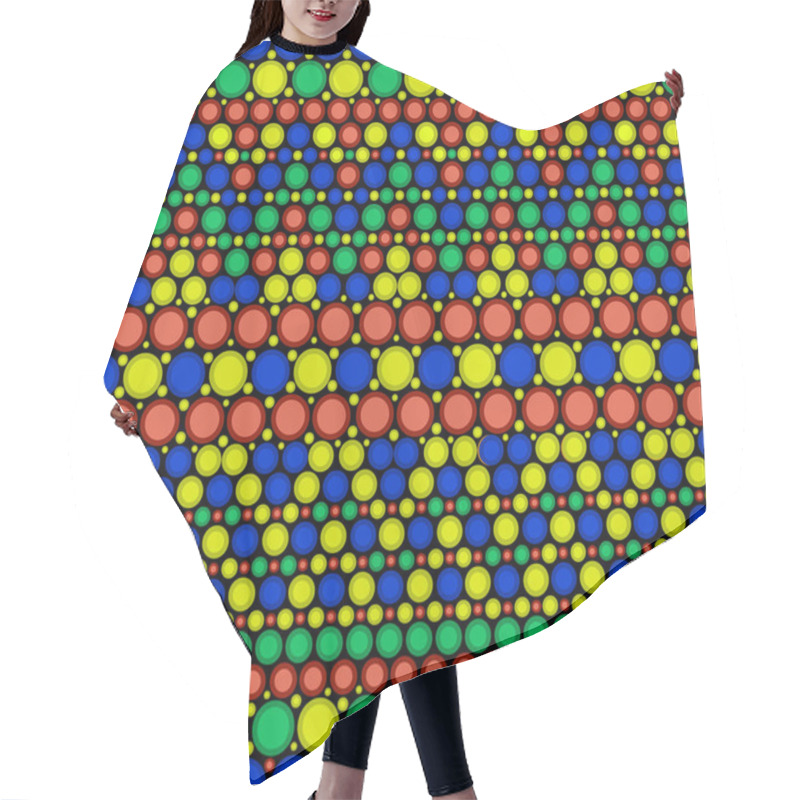 Personality  Australian Dot Pattern. Australian Aboriginal Geometric Art Conc Hair Cutting Cape