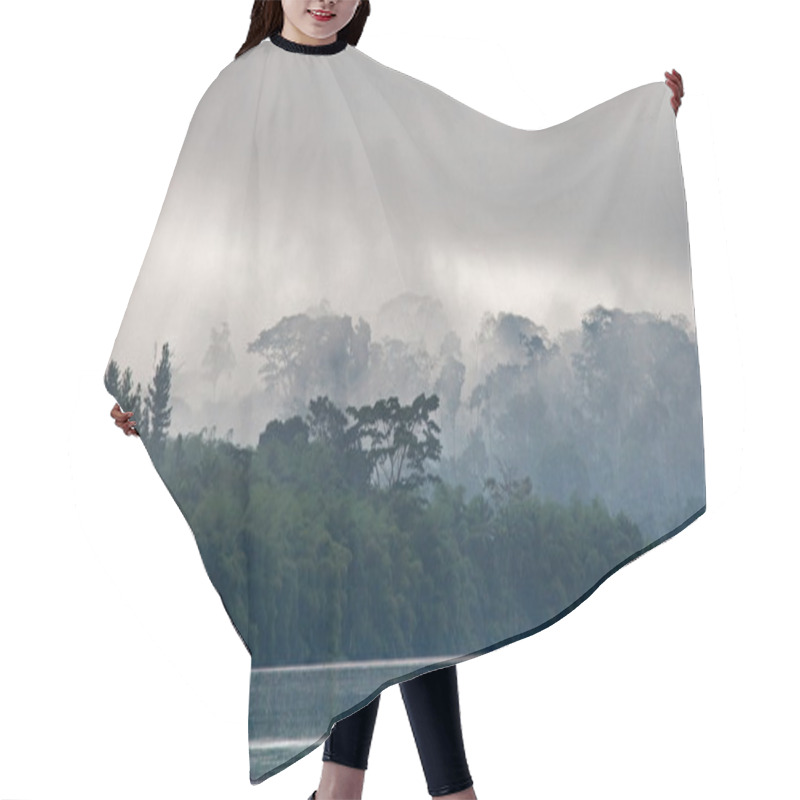 Personality  Landscape With Misty Forest Hair Cutting Cape