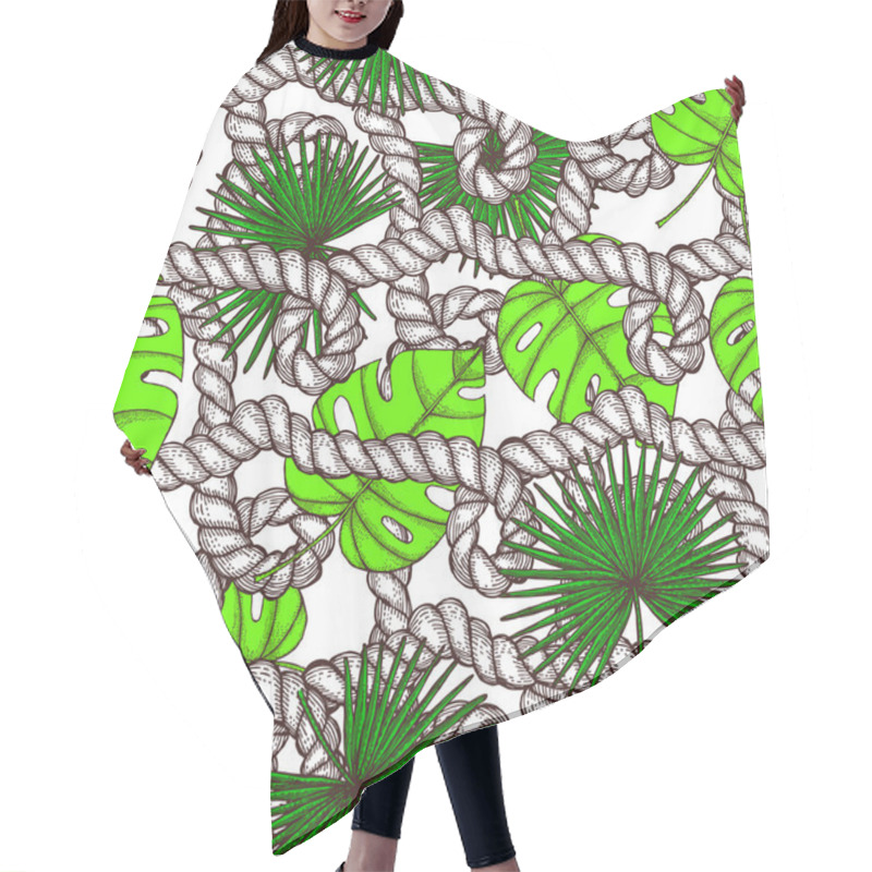 Personality  Palm Leaves And Ropes Hair Cutting Cape