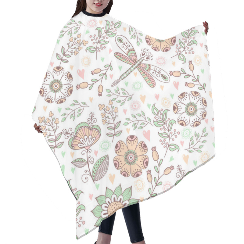 Personality  Abstract Floral Background Hair Cutting Cape