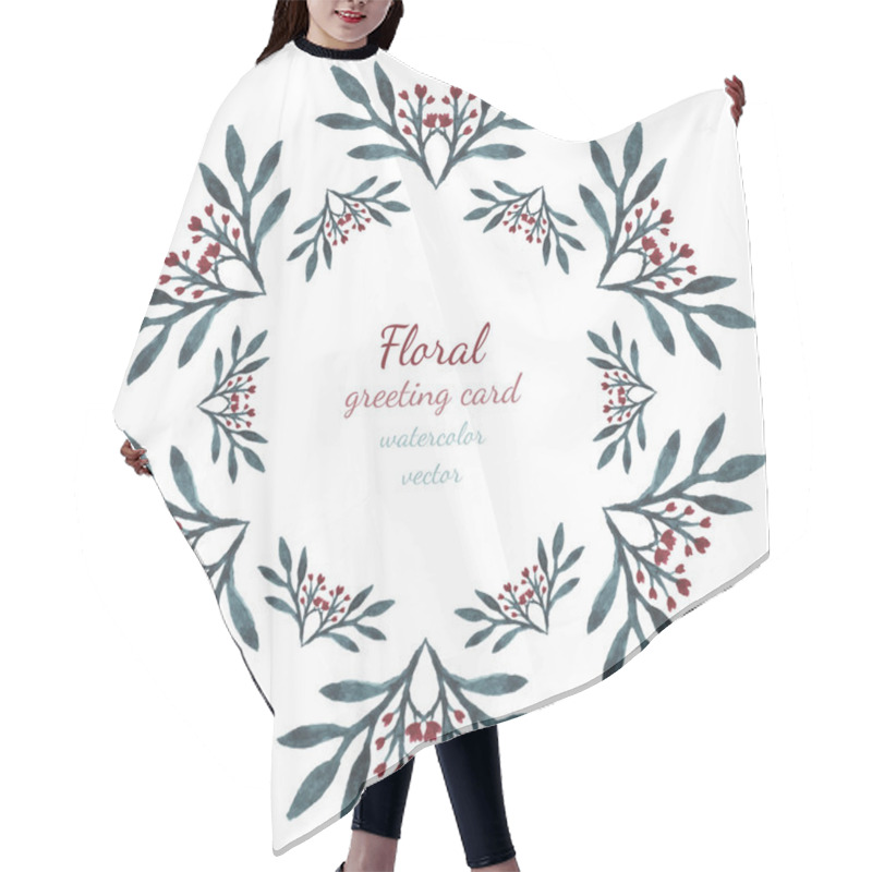 Personality  Blue Traditional Floral Frame Hair Cutting Cape