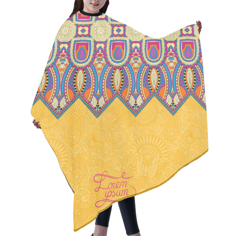 Personality  Moroccan Yellow Template With Place For Your Text Hair Cutting Cape