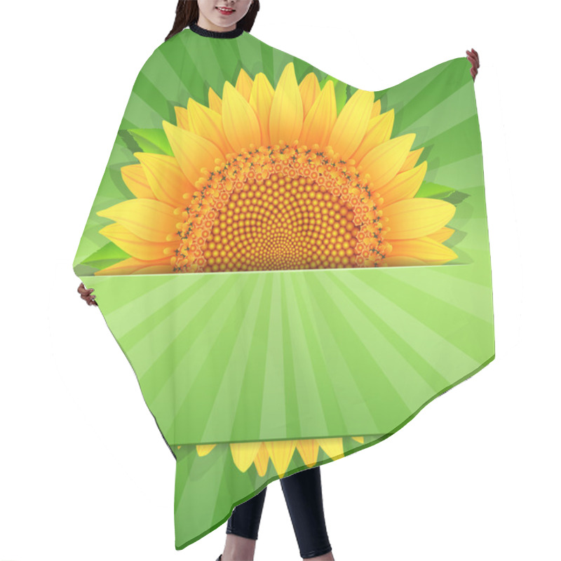 Personality  Summer Sunflower Poster Template Hair Cutting Cape