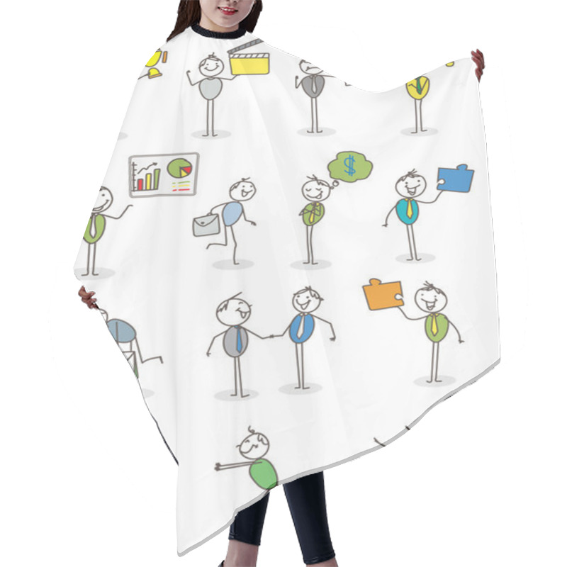 Personality  Set Businessman Activity Hair Cutting Cape