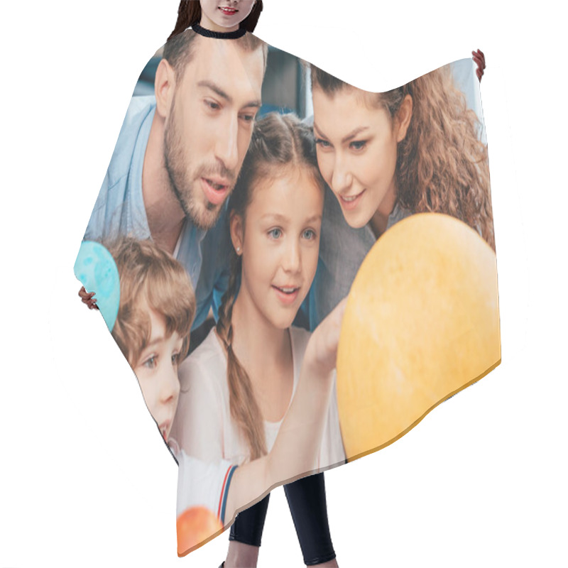 Personality  Family Exploring Solar System Model Hair Cutting Cape