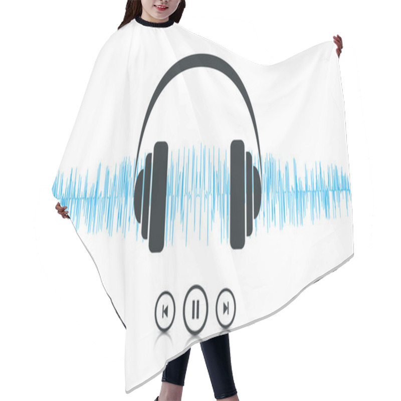 Personality  Music Sound Waves Hair Cutting Cape