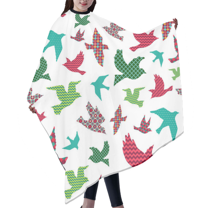 Personality  Birds Seamless Pattern Hair Cutting Cape