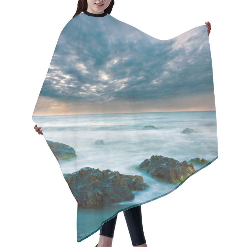 Personality  Sea Landscape Hair Cutting Cape