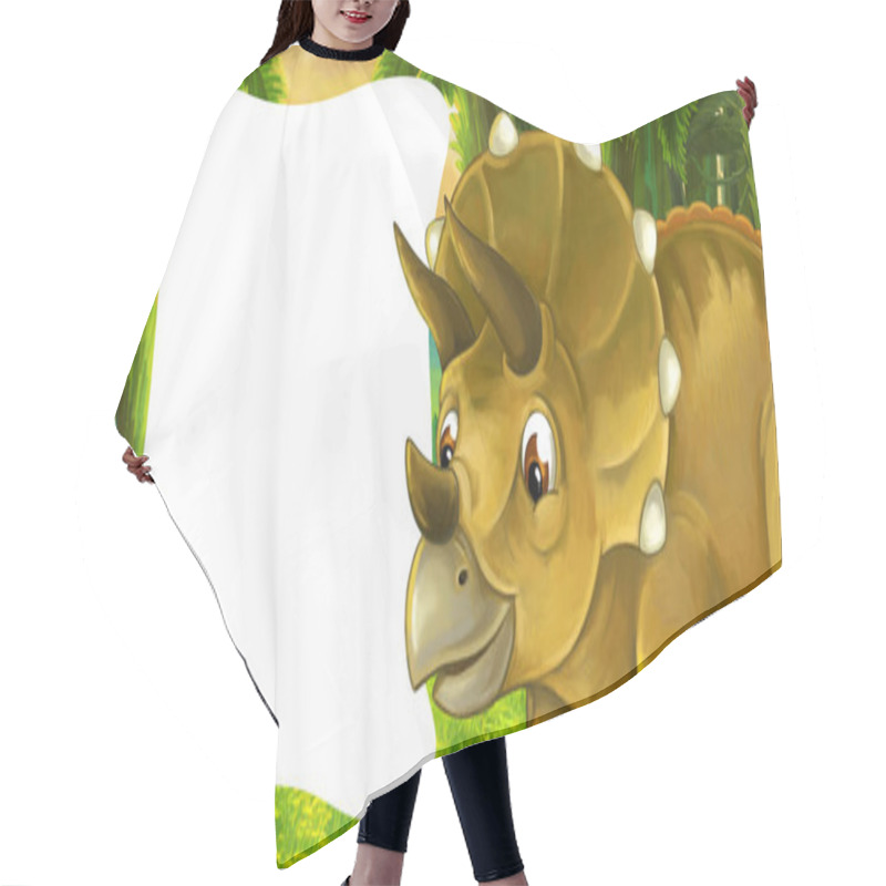 Personality  Cute Baby Triceratops Cartoon Hair Cutting Cape