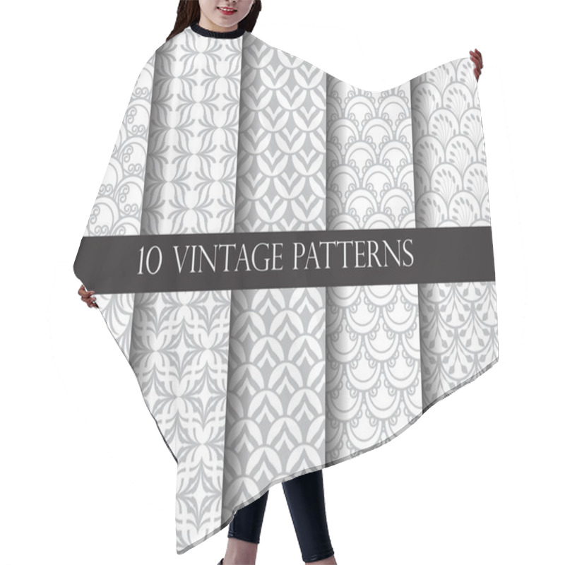 Personality  10 Different Classic Traditional Vector Patterns Hair Cutting Cape