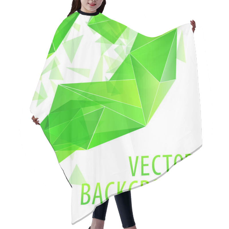 Personality  Green Triangle Abstract Vector Hair Cutting Cape