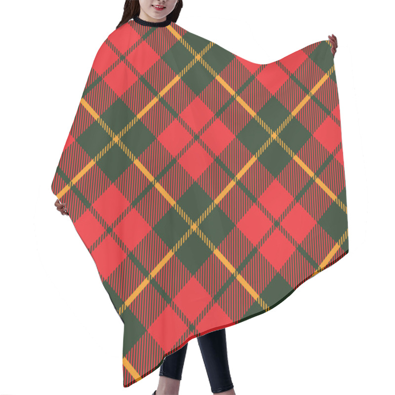 Personality  Tartan Fabric Texture Diagonal Little Pattern Seamless Hair Cutting Cape