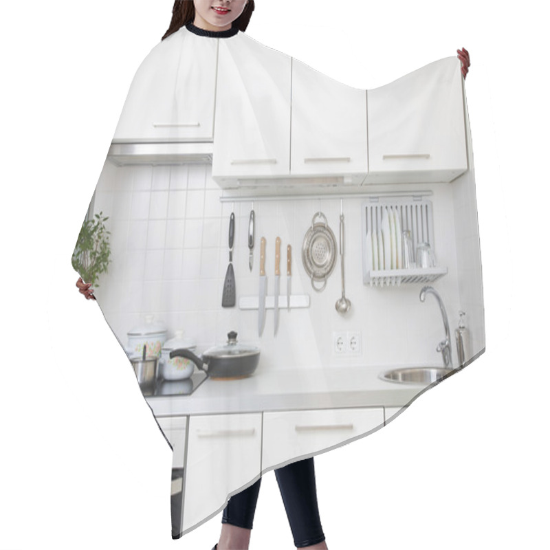 Personality  Modern Kitchen With Utensils Hair Cutting Cape