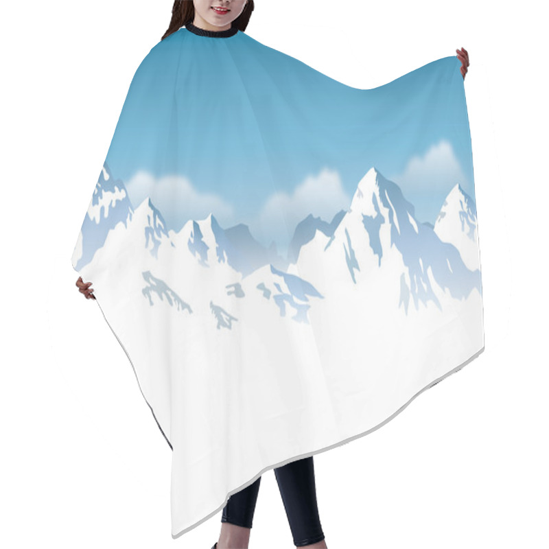 Personality  Snowcapped Mountains - Background Hair Cutting Cape