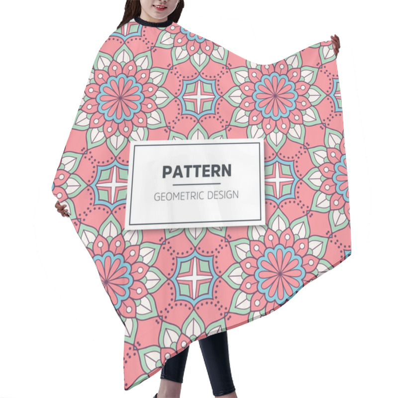 Personality  Ethnic Floral Seamless Pattern With Mandalas Hair Cutting Cape