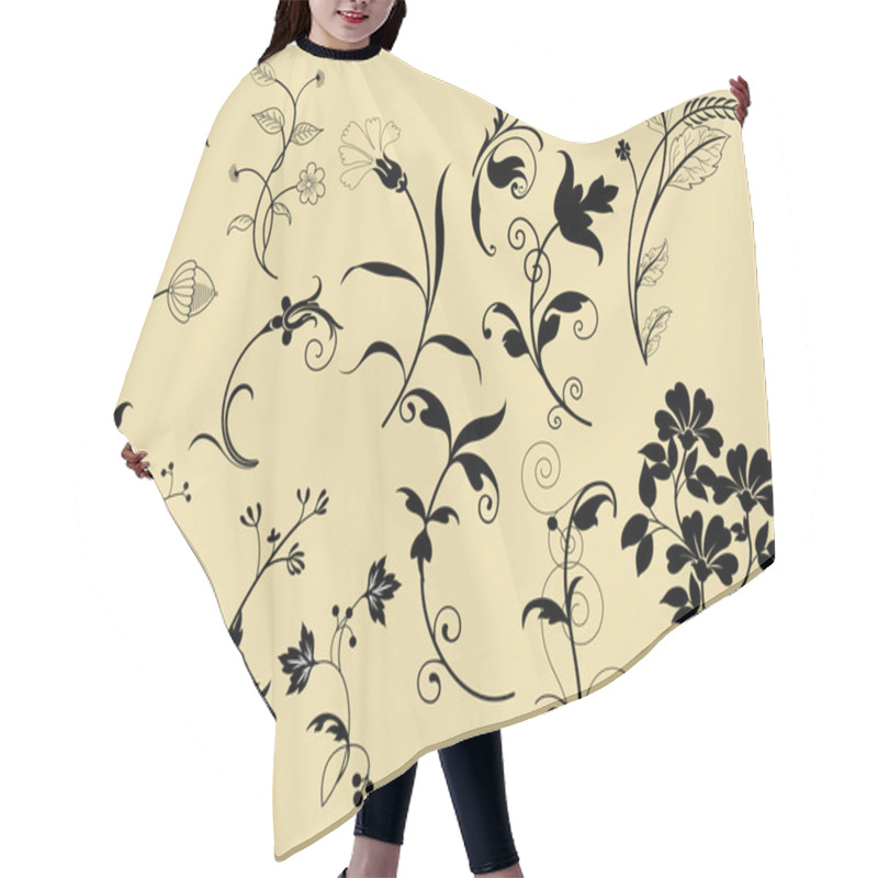 Personality  Lovely Conceptual Leaf With Elements Hair Cutting Cape