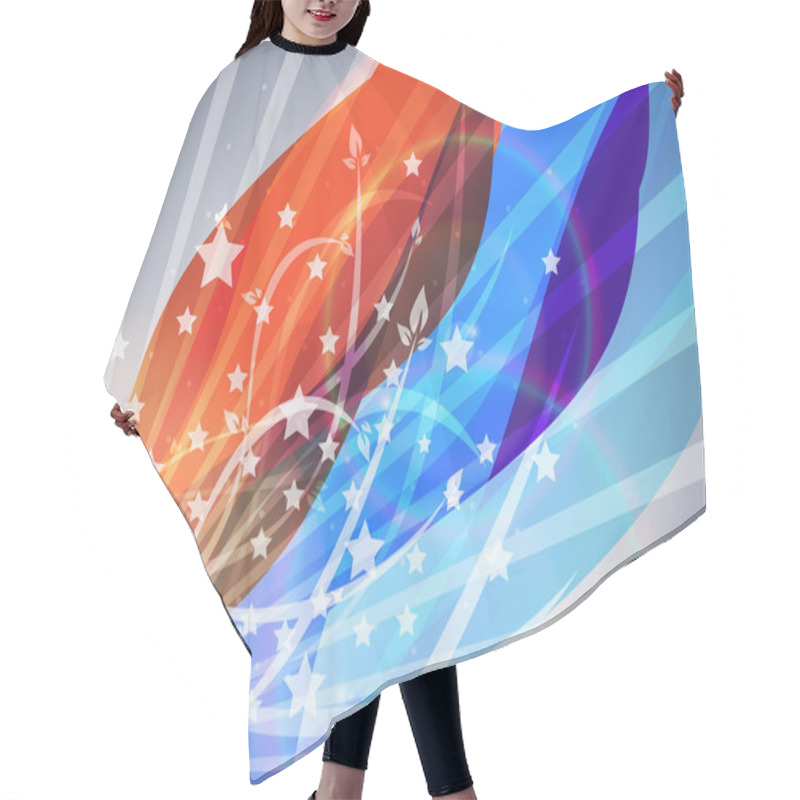 Personality  Vector Abstract Floral Design Hair Cutting Cape